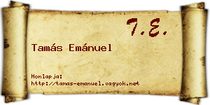 Tamás Emánuel névjegykártya