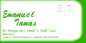 emanuel tamas business card
